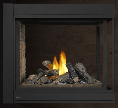 Ascent Peninsula Direct Vent Natural Gas Fireplace with Log Burner (BHD4PN) BHD4PN